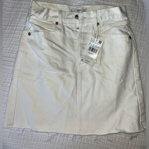 NWT Mango white denim mini skirt